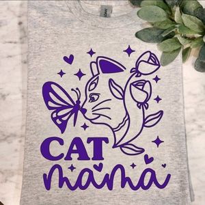 Cat mama shirt butterfl kisses cute popular trending
